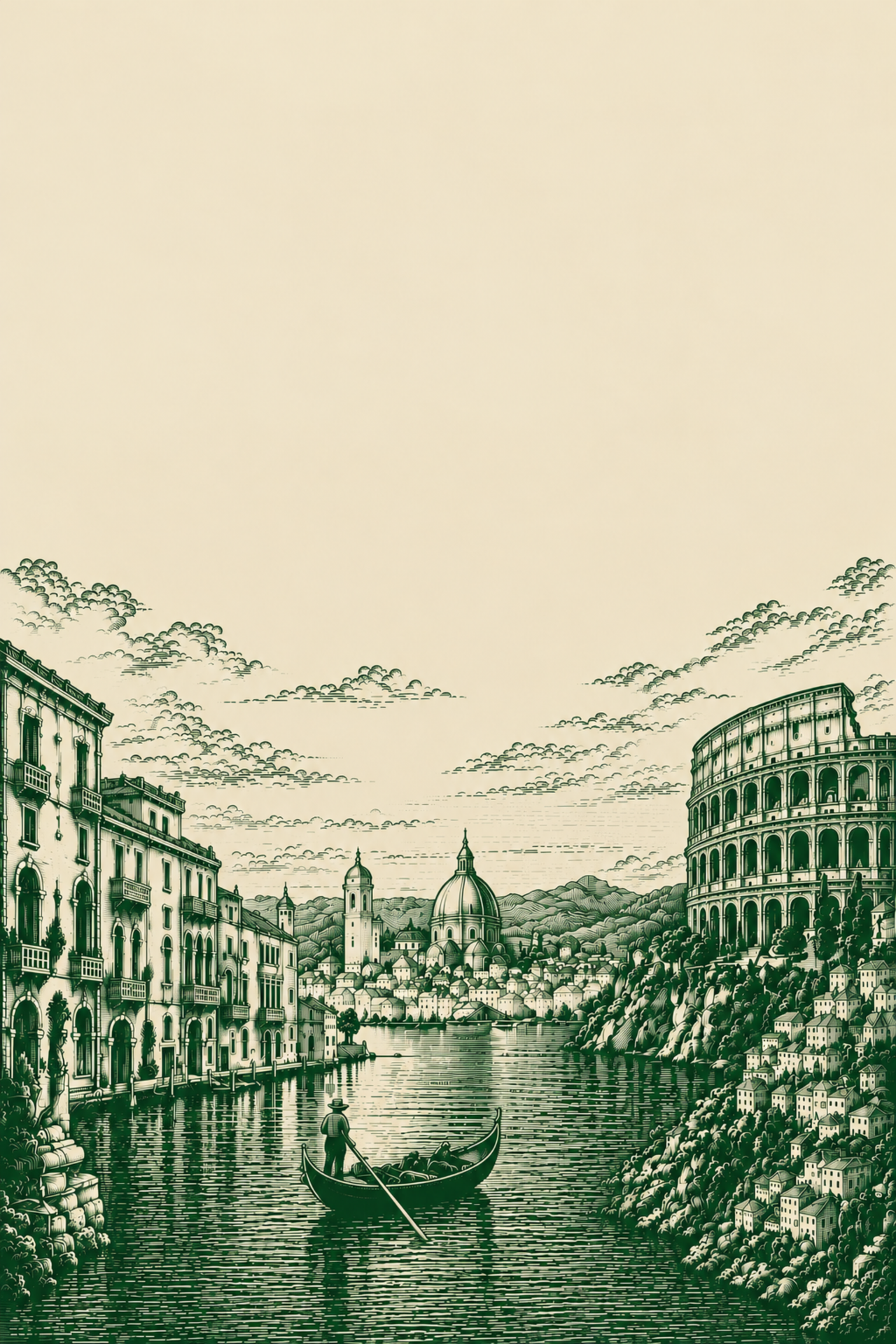 Spaghetta Italian Illustration